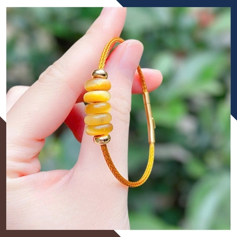 Vòng Tay Ngũ Điếu Đá Tự Nhiên Hợp Mệnh Kim, Mộc, Thủy, Hỏa, Thổ VTDPT39 – Ngũ Phúc Viên Mãn, Đủ Đầy