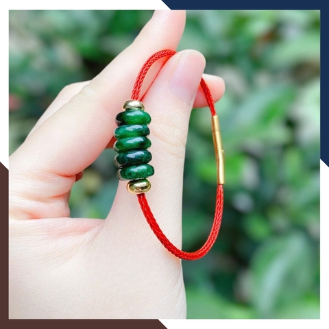 Vòng Tay Ngũ Điếu Đá Tự Nhiên Hợp Mệnh Kim, Mộc, Thủy, Hỏa, Thổ VTDPT39 – Ngũ Phúc Viên Mãn, Đủ Đầy
