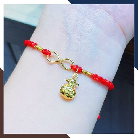 Vòng Tay Như Ý Nguyện Vô Cực Vàng Tây 10k Cho Nữ VCHV87