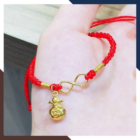 Vòng Tay Như Ý Nguyện Vô Cực Vàng Tây 10k Cho Nữ VCHV87