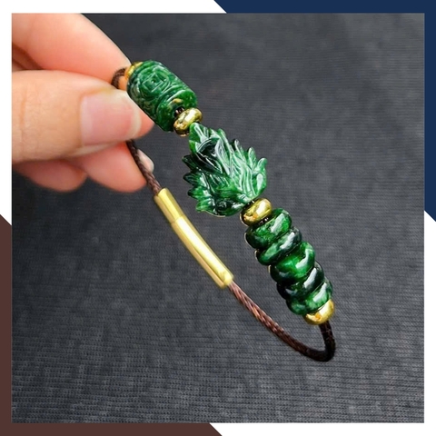 Vòng Tay Tam Lộc Cẩm Thạch Sơn Thuỷ Gồm Hồ Ly, Ngũ Điếu & Lu Thống VTDPT51 – Thăng Hoa Vận Mệnh, Gắn Kết Tình Duyên