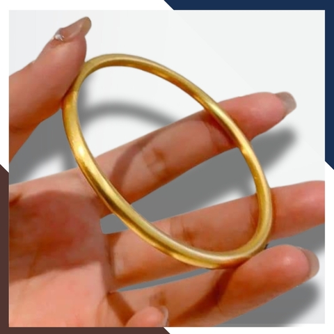 Vòng tay vàng nữ 24k trơn, kiềng vàng ta 9999 2 chỉ mã TL1C7