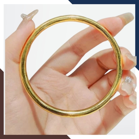 Vòng tay vàng nữ 24k trơn, kiềng vàng ta 9999 2 chỉ mã TL1C7