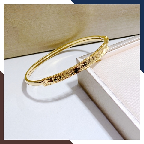 Vòng tay vàng chanel, lắc tay kiềng trơn bản vuông 1.5 chỉ vàng tây 10k cho nữ đẹp mã TL157