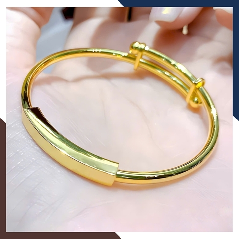 Vòng tay vàng cho bé gái, lắc tay trẻ em bằng vàng tây 10k mã TL100