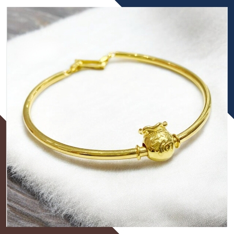 Vòng tay vàng nữ 10k mix charm túi tiền LTVN216 – Thu hút tài lộc, sang trọng và tinh tế