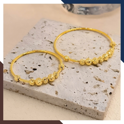 Vòng tay vàng nữ 10k phối bi LTVN212 – Sang trọng tinh tế, tôn da và dễ phối đồ