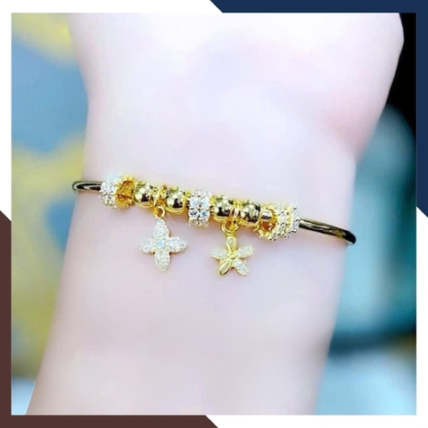Vòng tay vàng nữ 10k phối charm LTVN207 – Sang trọng, tinh tế, dễ phối đồ