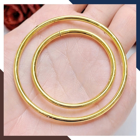 Vòng Tay Vàng Nữ Trơn 10k Bản 3.5mm LTVN191 – Mẫu Trang Sức Tối Giản Sang Trọng