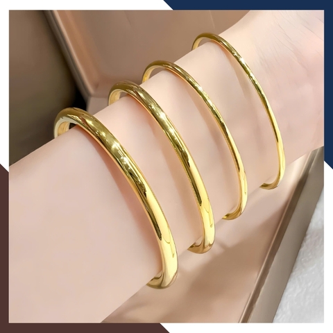 Vòng Tay Vàng Trơn 10k Bản Nhỏ 2.5mm mã LTVN189 – Tối Giản & Tinh Tế Cho Nàng Hiện Đại