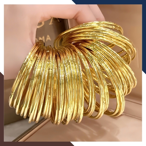 Vòng Tay Vàng Trơn 10K Bản Nhỏ 2mm LTVN188 – Thanh Mảnh & Sang Trọng