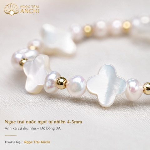 Vòng Tay Ngọc Trai Charm Bướm VTNT60 Bạc 925 Mạ Vàng – Ngọc Trai Tự Nhiên Thanh Lịch Cho Nữ