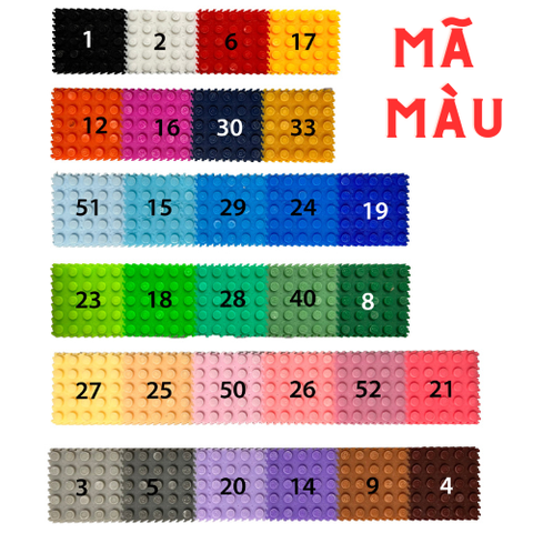Túi 500 Hạt Răng Cưa Mảnh 1 x 3  - Chọn Màu  - 30 Màu Sắc vs 3 Màu Trong