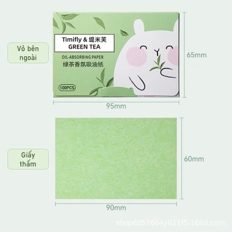 Bịch 100 tờ giấy thấm dầu nhiều mùi hương (6x9cm)x100 tờ