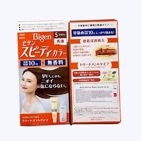 Kem nhuộm phủ bạc thảo dược Bigen Speedy