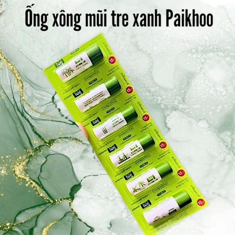 14.9 Ống thơm mũi thảo mộc thiên nhiên tre xanh Paikhoo Thái Lan