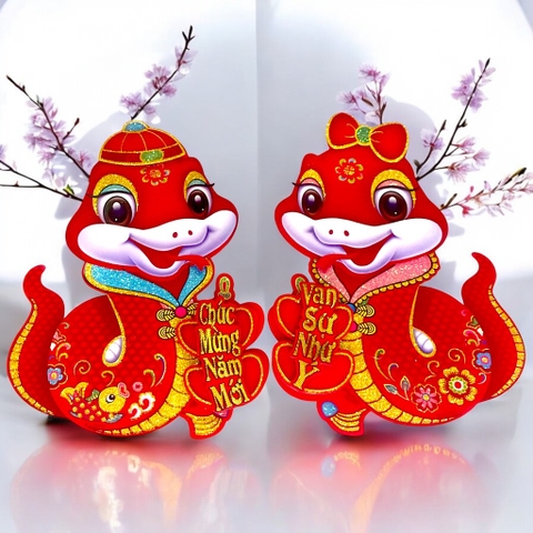 Sét 2 Decal Hình Rắn 2025 45x32cm