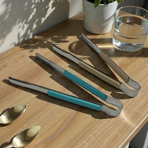 TB. Kẹp gắp đồ nướng tay cầm màu dài 22,5cm (ngẫu nhiên)