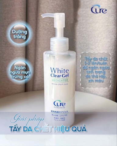 Gel tẩy da chết Cure White Clear Gel 100g