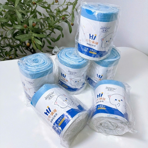 TDEP. Cuộn 100 túi rác quai sách Minaier 45x50cm