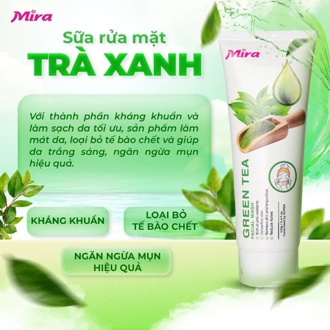Sữa rửa mặt Mira chiết xuất từ thiên nhiên 100g