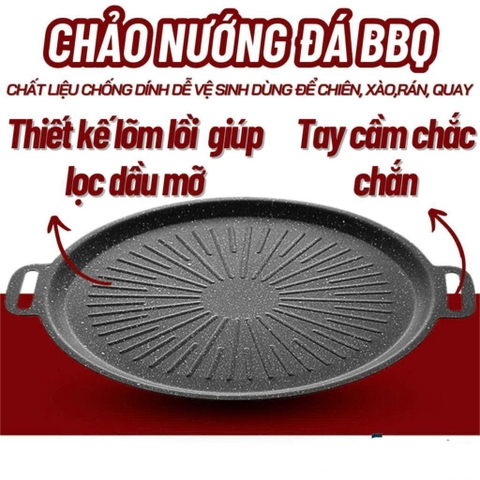 Chảo nướng chống dính không dầu PC Hàn Quốc size 34cm