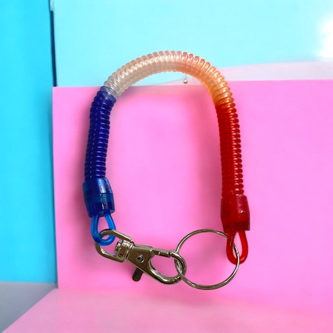 Dây móc khóa xoắn ốc silicon nhiều màu 22cm