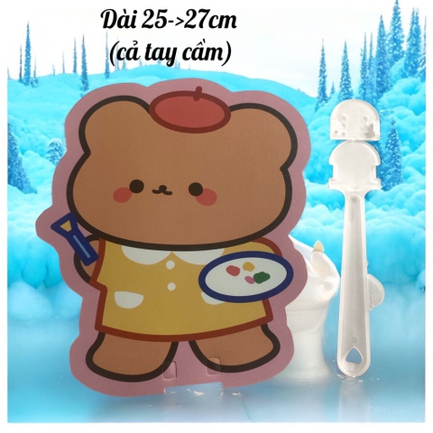 Quạt nhựa tự ráp cầm tay hoạt kê hình