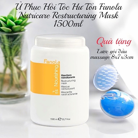 Ủ Phục Hồi Tóc Hư Tổn Fanola Nutricare Restructuring Mask 1500ml