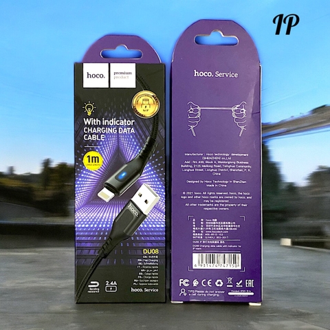 19.17 Cáp sạc nhanh dây dù  Hoco With Indicator Charging Data Gable DUO8