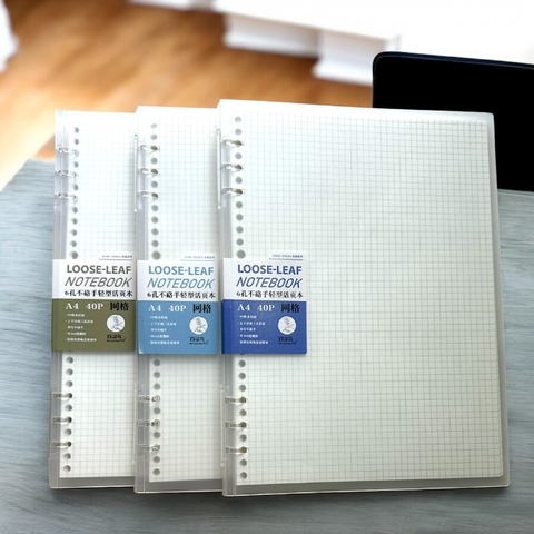 Sổ lò xo bìa nhựa A4/233x310mm 40P (ngẫu nhiên)