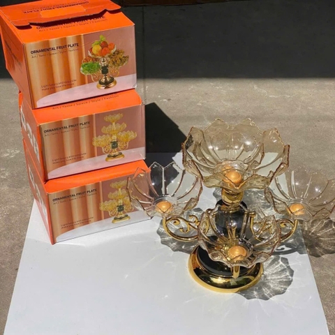 PN. Khay mứt 5 cánh 2 tầng xoay cao cấp