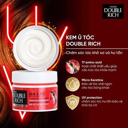 18.6.Hũ Kem Ủ Tóc Double Rich Chăm Sóc Tóc Khô Xơ & Hư Tổn 150g