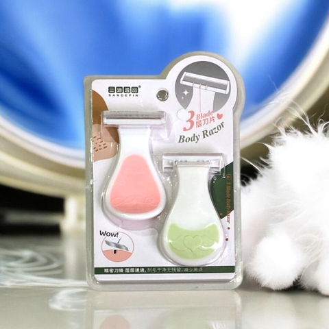 T11. Sét 2 dao cạo cán bầu dễ thương 8,5cm No.SD-1986