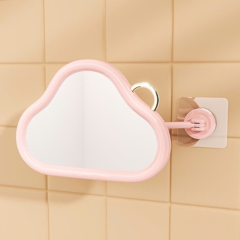 PN. Gương trang điểm hình đám mây treo tường xoay 360⁰ 15.5x22cm