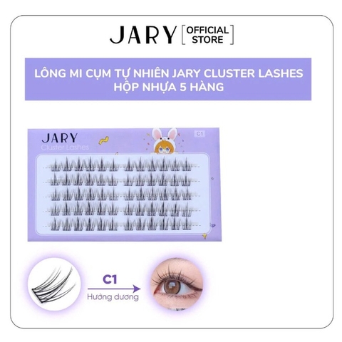 14.7.Lông mi cụm tự nhiên JARY Cluster Lashes hộp nhựa 5 hàng