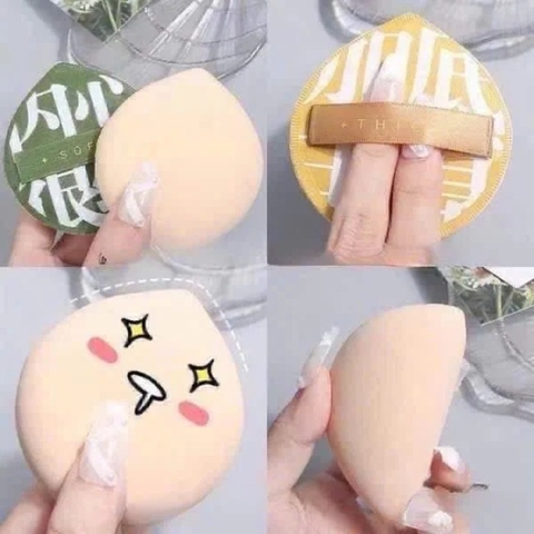 Bông mút tán kem nền, Cushion hoạt hình (8x7cm)