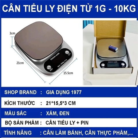 PN.Cân tiểu li nhà bếp 10kg SH131