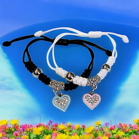 Vòng tay đôi bện nhiều hình dễ thương