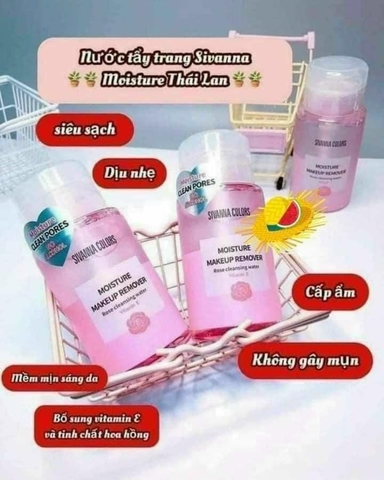 Nước tẩy trang Sivanna Clolors Moisture Makeup Remover HF103 180ml