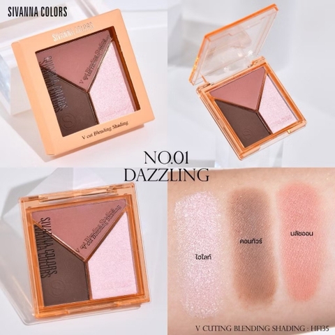 Phấn Tạo Khối Và Bắt Sáng Sivanna V Cut Blending Shading HF135 7,5g