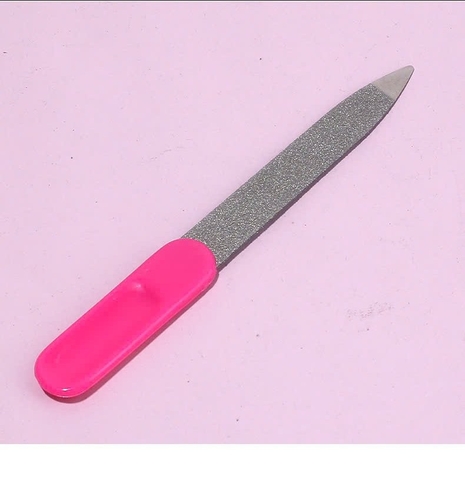 Dụng cụ dũa móng 2 mặt có tay cầm màu sắc