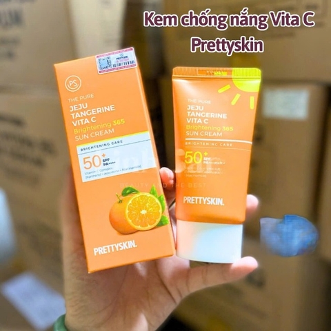 Kem chống nắng Prettyskin Jeju VitaC Brightening 365 Sun Cream 50ml