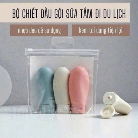Sét 3 Lọ Chiết Mỹ Phẩm Du Lịch 11x5.5cm