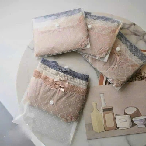 B7.4.Sét 3 quần chip nơ ren Freesize <65kg