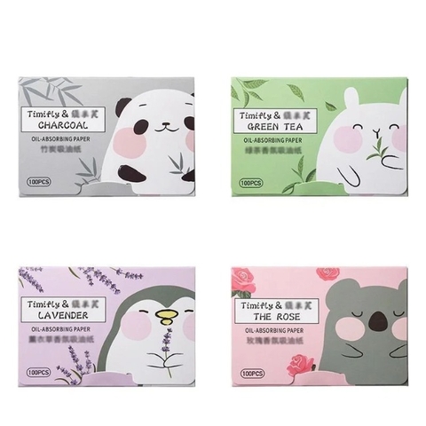 Bịch 100 tờ giấy thấm dầu nhiều mùi hương (6x9cm)x100 tờ