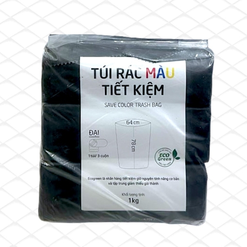 TDEP. Sét 3 cuộn túi đựng rác màu đen