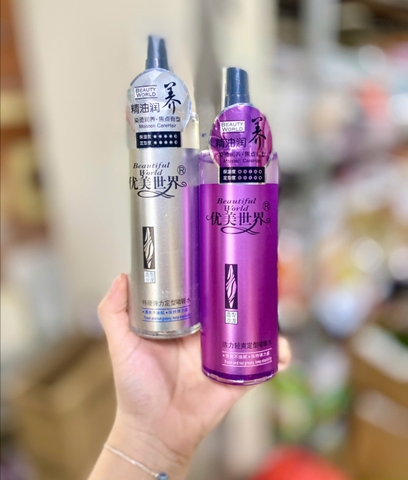 B4. Xịt dưỡng ẩm, tạo kiểu nhẹ nhàng Beauty World 250ml