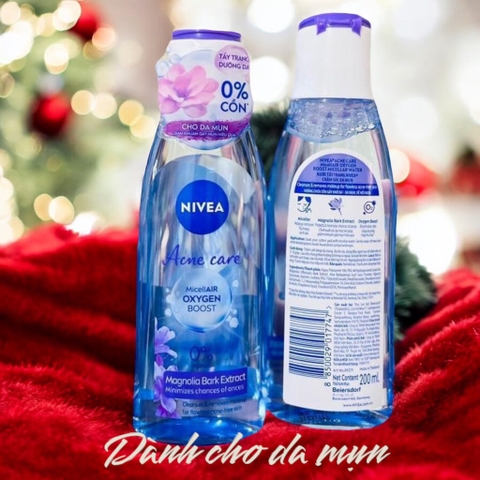 Tẩy trang sạch nhờn không cồn Nivea Bright Oil Clear 200ml