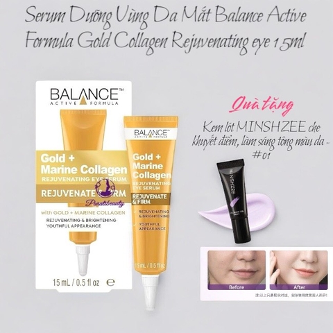 Serum Dưỡng Vùng Da Mắt Balance Active Formula Gold Collagen Rejuvenating eye 15ml (Date T5/2025)